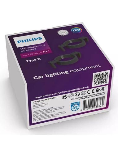 Adaptateur Prise pour Ampoules LED H7 HL Philips Type N LUM11183X2 Philips | leonleds