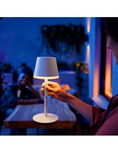 Lámpara de mesa inteligente blanca, Hue Gradient Signe Bluetooth, Luz  blanca y color EAN 8718696176238