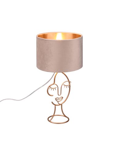 Lampe de table beige et or Mary on | leonleds