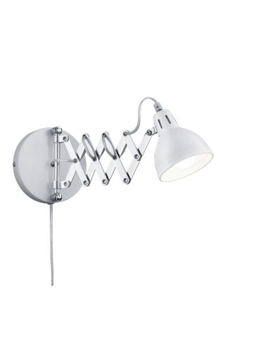 Luminária de parede metálica Scissor 1XE14 by Trio Blanco| LeonLeds.com