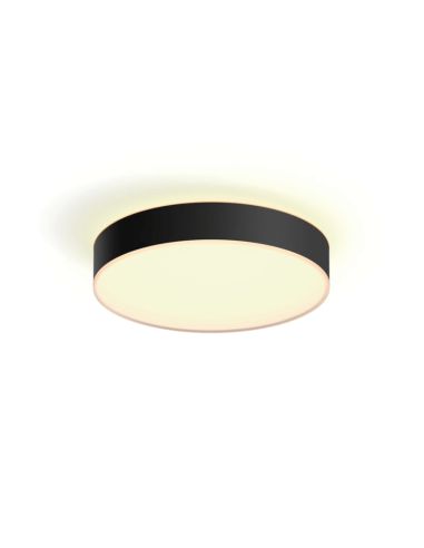 Plafonnier LED intelligent moyen Enrave Noir | leonleds