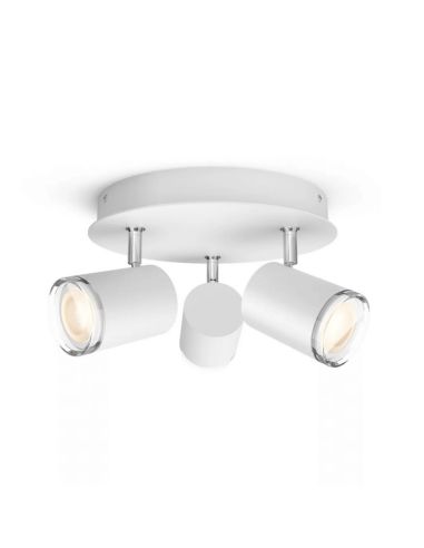 Plafonnier LED intelligent Adore 3 Spots 5W IP44 Hue Blanc | leonleds