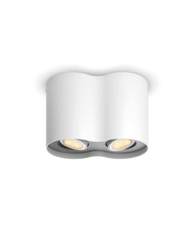 Spot LED double pilier blanc intelligent | leonleds