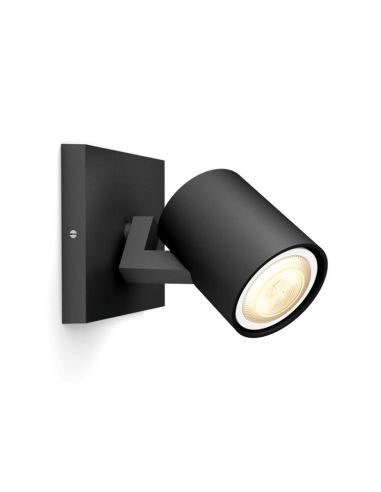 Foco LED individual Runner negro | LeonLeds