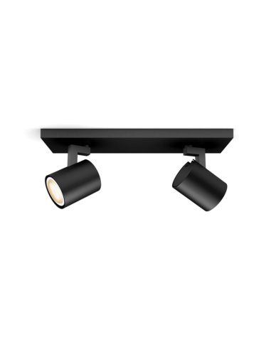 Spot LED 2 lâmpadas Runner preto 2x5W | leonleds