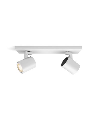 Spot LED 2 luzes Runner branco 2x5W | leonleds