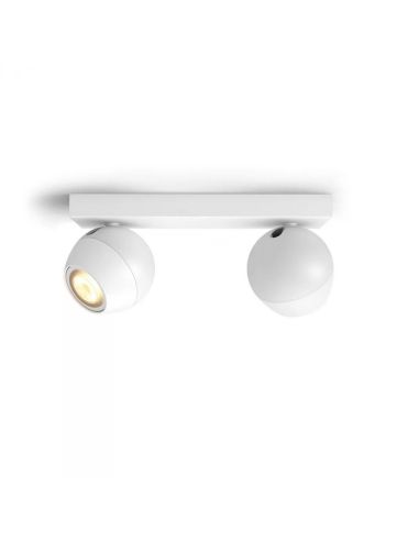 Spot LED 2 lâmpadas Buckram branco | leonleds