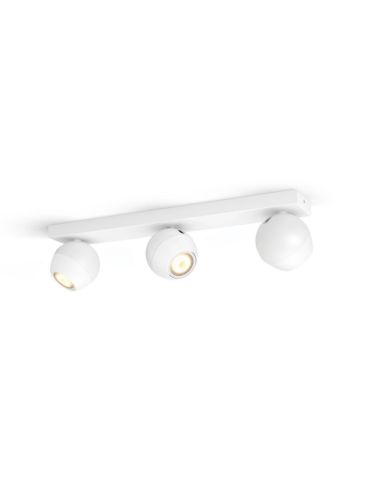 Foco techo LED 3 luces inteligente Buckram blanco Philips Hue | LeonLeds