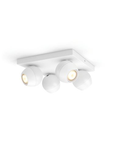 Philips Hue Branco Buckram Inteligente Refletor LED 4 Luzes | leonleds