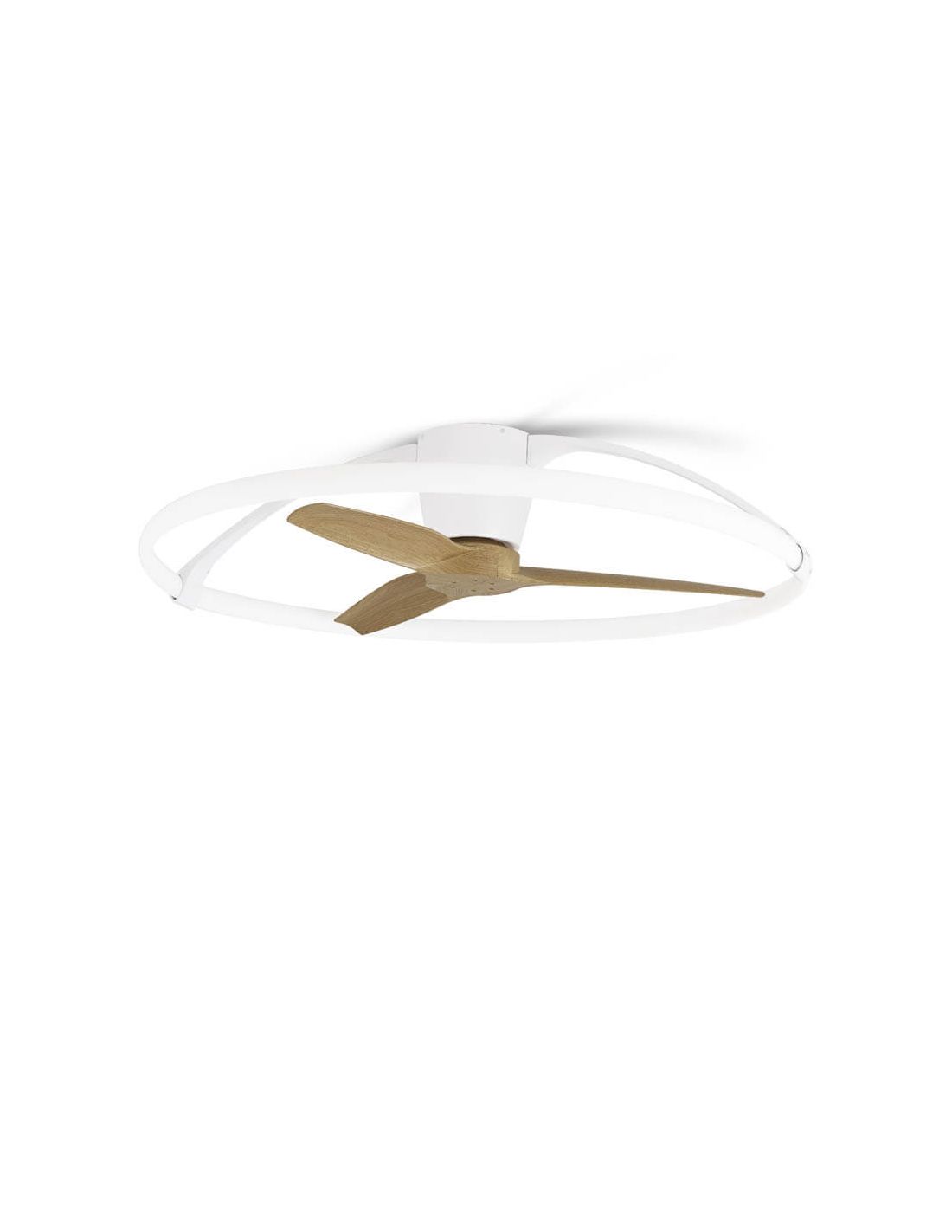 Ventilateur de plafond Classic Royal Blanc / Hêtre 75 cm avec