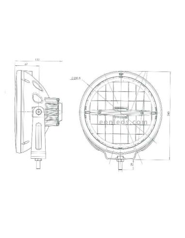  KAMAR phares supplémentaire LED encastrable 12 W 12 V 24 V  homologué Travail Hors-Route