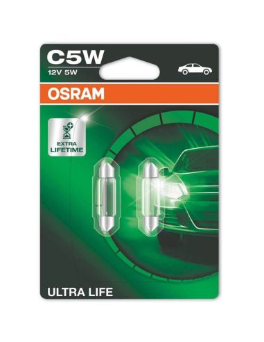 Ampoule ambre C5W 12V Ultra Life 2 Und. Osram