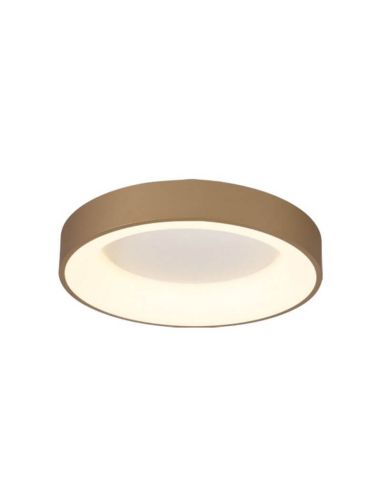 Plafonnier LED rond doré Niseko II avec télécommande, dimmable 2700K-5000K Ø 38 cm