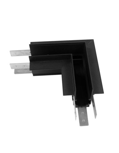 Conector unión en L 90º para carril de empotrar magnético Magneto negro - Accesorios