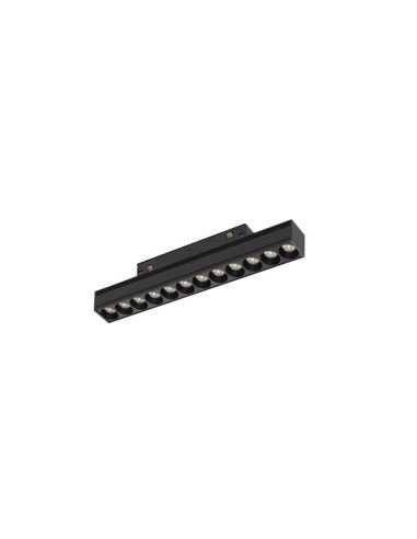 Spot linéaire COB LED noir rail magnétique Magneto 3 000K 12W