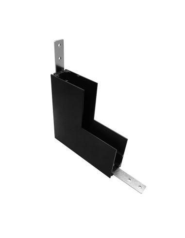 Conector en L 90º carril magnético Magneto negro