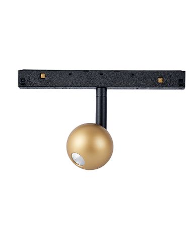 Refletor LED em forma de bola para trilha magnética magnética 7W 3000K preto/dourado com e sem TRIAC