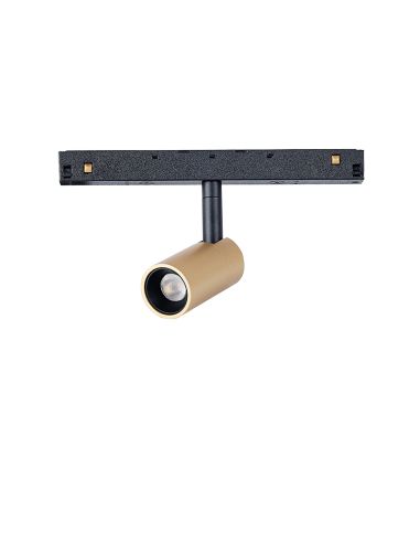 Spot LED sur rail magnétique Magneto noir/or 5W et 7W 3000K Dimmable en intensité Triac