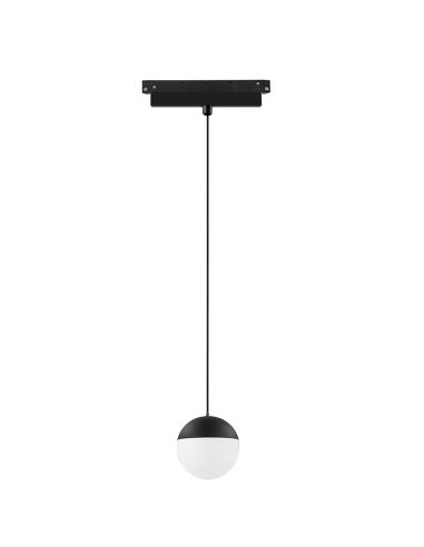 Foco colgante LED carril magnético Bola Magneto 10W Negro 110º de ángulo de apertura 3000K Regulable en intensidad T