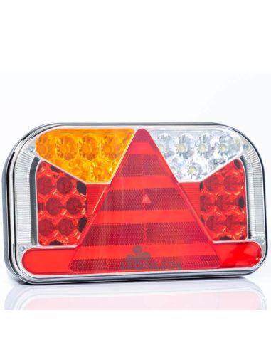 Piloto Trasero LED con triangulo con conector 5 Pin Bajonet 6 Funciones FT-170 Fristom | LeonLeds