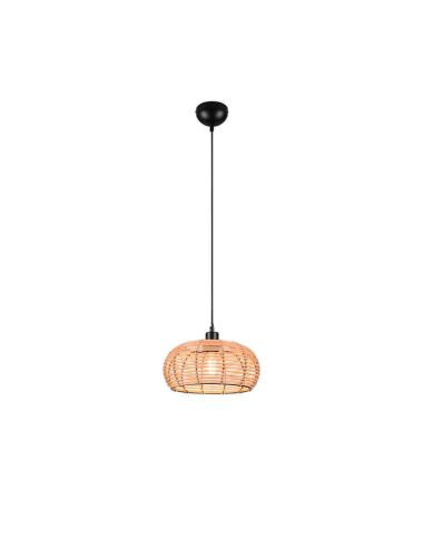 Lámpara de techo colgante rattan natural altura ajustable Inga 1xE27 40W