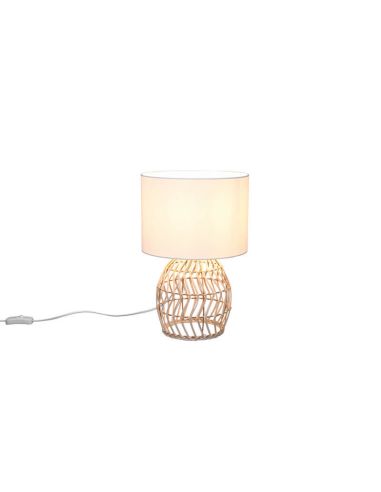 Lámpara de sobremesa rattan natural 1xE27 40W Rike