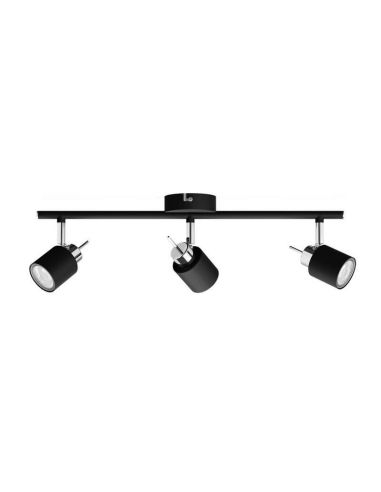 Spots ronds orientables Meranti Noir 3 Lumières GU10