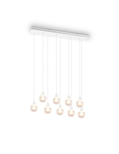 Plafonnier LED Mela 9 lumières blanc ou noir