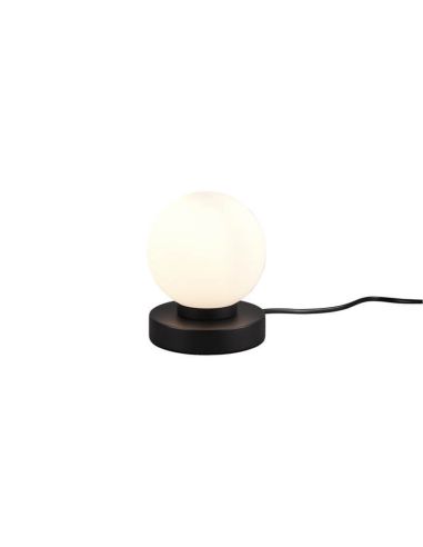 Candeeiro de mesa LED Prinz II redondo preto