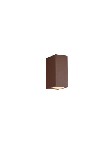 Applique LED rectangulaire Roya marron IP44