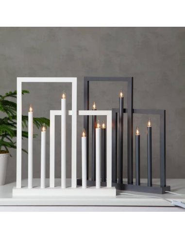 Chandelier de table FRAME avec bougies LED noires