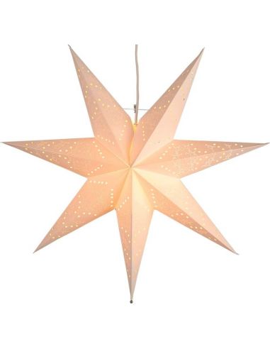 Estrela suspensa de papel branco com luz SENSY E14 (não incluída), 540X160X510mm