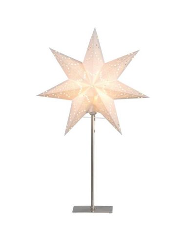 Estrella de sobremesa de papel blanco con luz SENSY E14 (no incl), 340X140X550mm