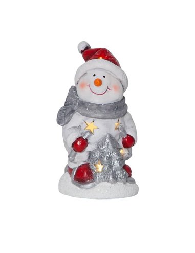 Decoração de Natal LED com boneco de neve JOYLIGHT branco ou cinza 150X90X250mm