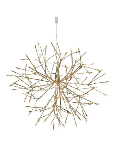 FIREWORK Suspension lumineuse LED de Noël dorée pour intérieur et extérieur