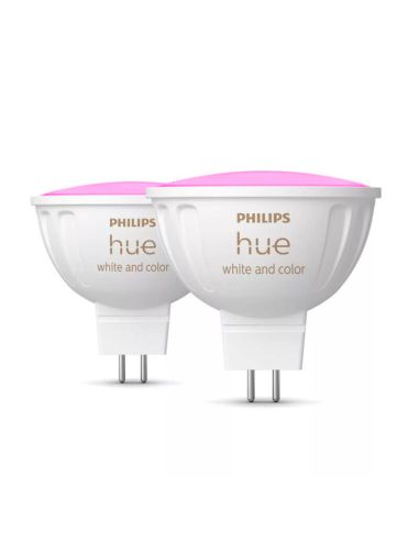 Pack 2 Spots LED Philips Hue Blanc et Couleur Ambiance 12V MR16 GU5.3 5W