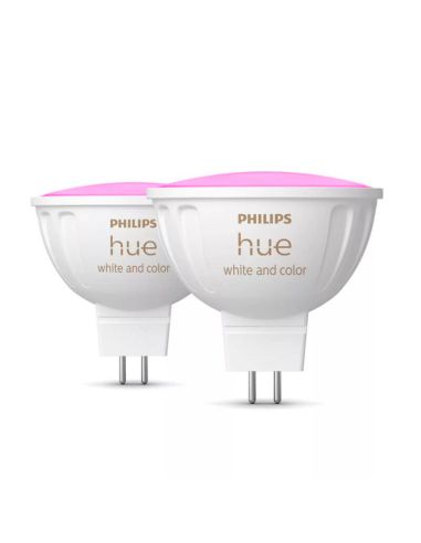 Pack 2 Focos LED Philips Hue Branco e Color Ambiance 12V MR16 GU5.3 5W |LeonLeds