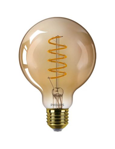 Lâmpada LED globo dourada vintage G93 E27 4W - 25W 1.800K 250Lm Philips 8718699759698 | LeonLeds