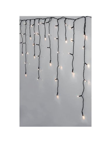 A cortina exterior irregular do diodo emissor de luz do Natal da gota ilumina o branco morno CRISPY ICE WHITE