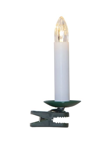 Bougie avec flamme LED et clip pour décorer le sapin de Noël sans fil  35x95mm - Eglo Iluminación