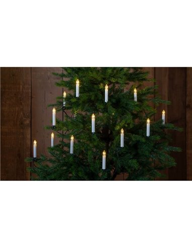 Bougie avec flamme LED et clip pour décorer le sapin de Noël sans fil  35x95mm - Eglo Iluminación
