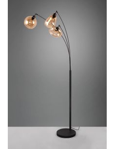 Lámpara de pie YAMENA LED de ACB (negro texturizado)