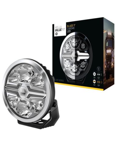 Farol LED redondo de longo alcance aprovado 9" Luz de posição branca e âmbar R10 ECE-R149 e ECE-R148 25 Hella | LeonLeds