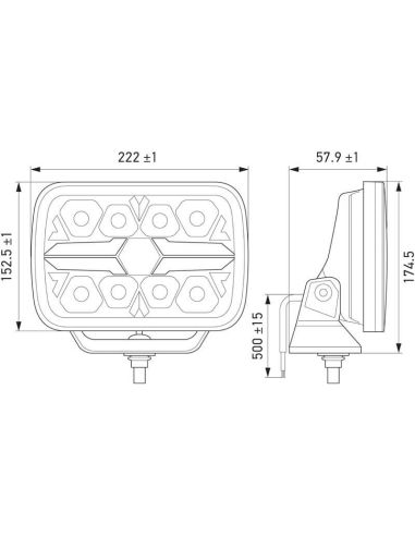 Farol LED cromado de 7” aprovado pela ECE R10 R112 R7