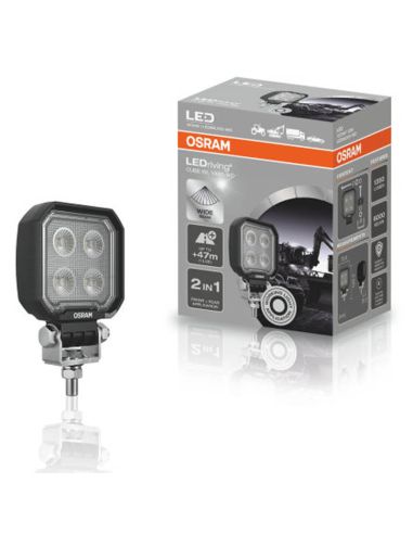 Mini luz de trabalho LED quadrada 12V 24V 1.350Lm e 12W ECE R10 e ECE R148 VX80-WD Osram | LeonLeds