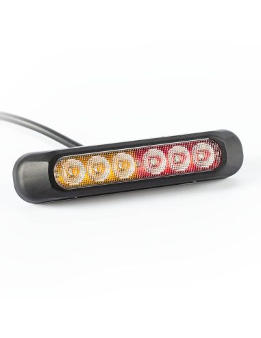 Mini feu arrière LED avec 3 fonctions Clignotant, Position et Frein 12V 24V FT-330 LED R1 S1 2A Fristom | LéonLeds