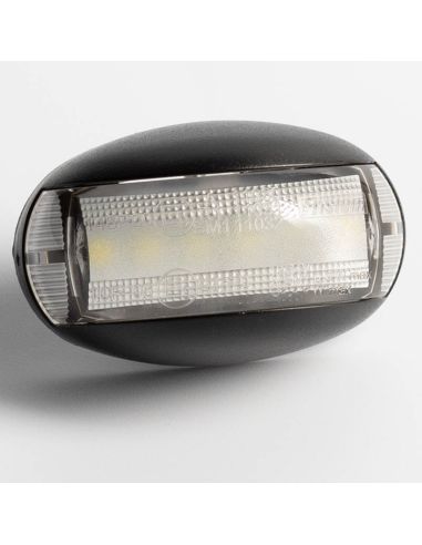 Indicador LED de folga oval branco FT-067 B LED A R1 SM1 12V - 36V