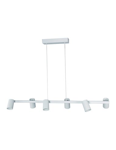 Suspension dimmable SAL 6 Lumières blanche IP20, 5,8cm Ø