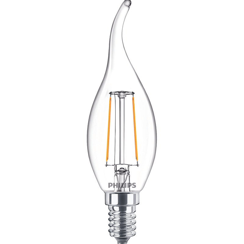 Philips ampoule LED flamme à intensité variable E14 8W (60W) 2700K