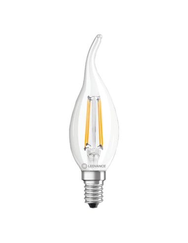 Ampoule LED Flamme E14 BA35 4W - 40W Lumière Chaude 2 700K Classe de Performance Classique LedVance | LéonLeds